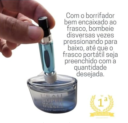 Unidades de Mini Frasco Portátil de Perfume - Recarregável com Borrifador Spray 5ml (Pague 1 e leve 3)