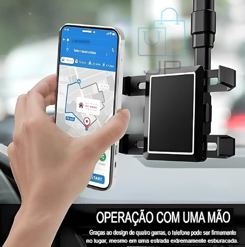 Suporte de Celular para Retrovisor - Estável e Seguro, 360° de Rotação - Compatível com Todos os Modelos de Telefones e Carros