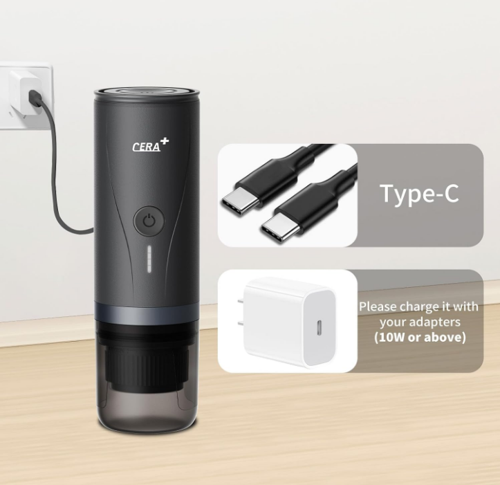 Maquina de café portatil eléctrico+Regalo Exclusivo Bolígrafo de decoracion eléctrico para café