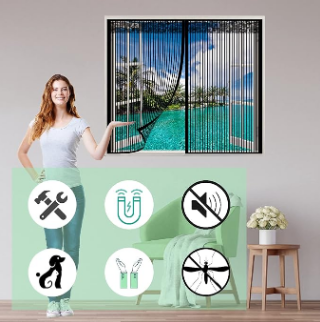 Malla magnetica antimosquitos para ventana