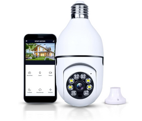 Camera Ip Inteligente - 1080P Wifi Lampada Panoramica Giratória 360° | Alpha Ecom