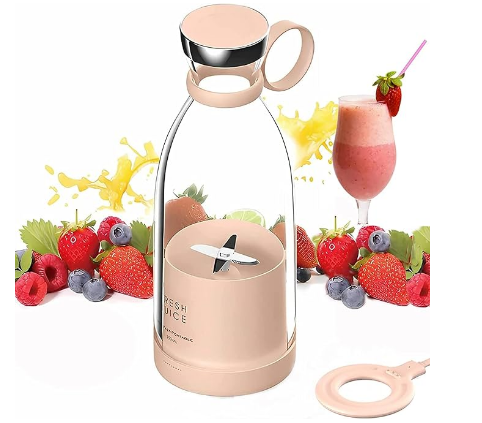 Mini licuadora de vaso portatil rosa