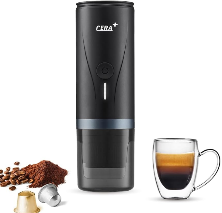 Maquina de café portatil eléctrico+Regalo Exclusivo Bolígrafo de decoracion eléctrico para café